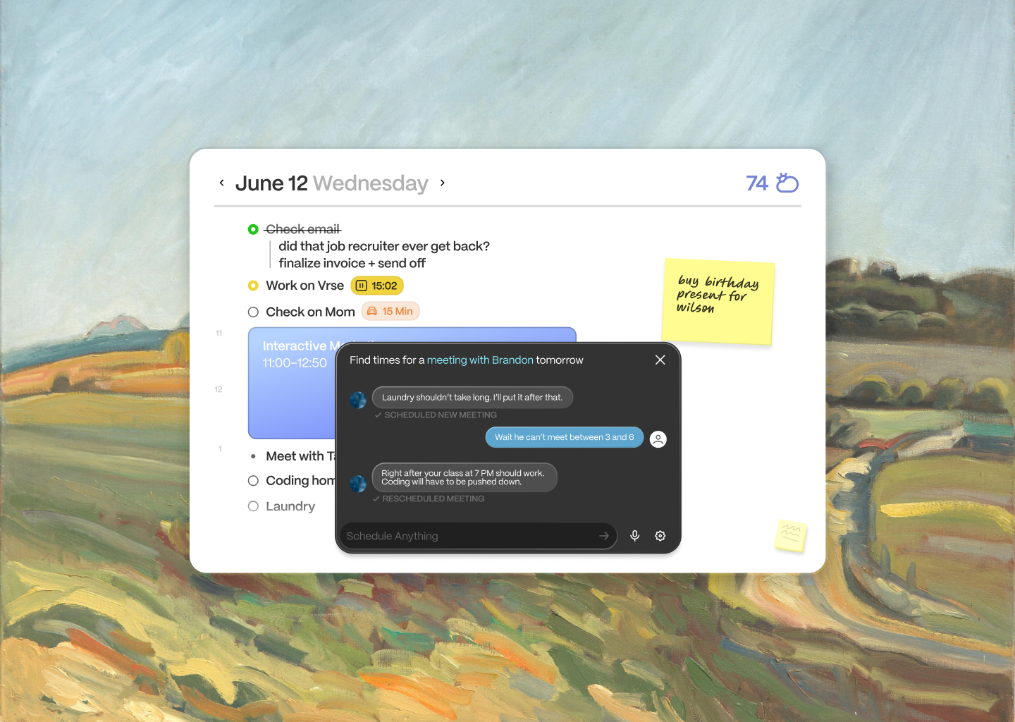 Full Sundial app interface